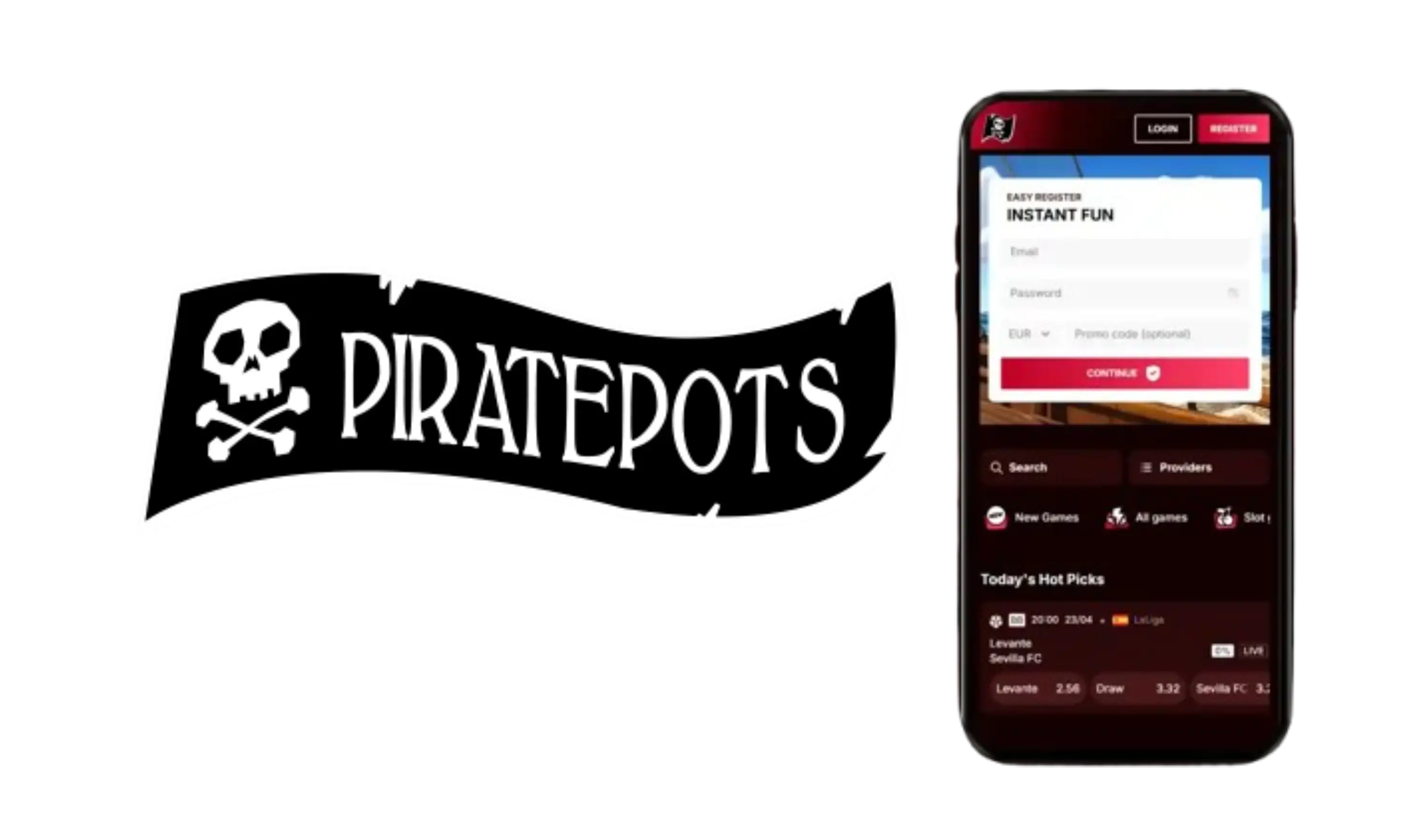 Piratepots Casino App-Screenshot